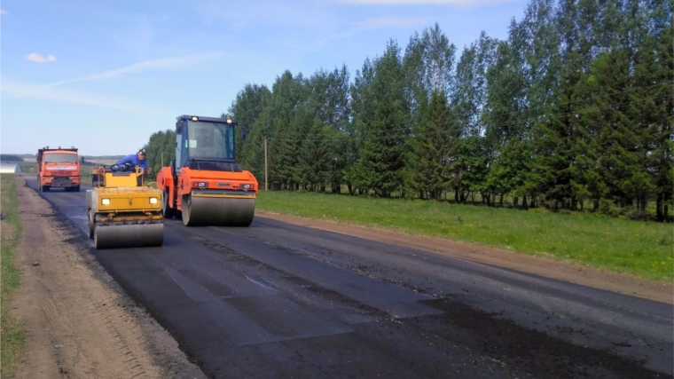 В Моргаушском районе продолжается ремонт дорог в рамках федеральной программы «Безопасные и качественные дороги»