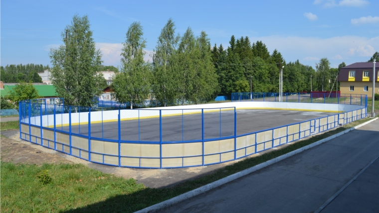 В селе Янтиково построена новая хоккейная площадка