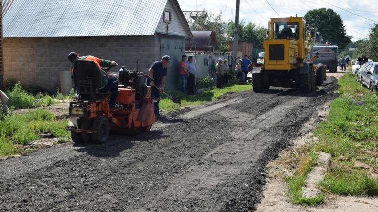 В Московском районе г. Чебоксары ремонтируются дороги частного сектора с использованием асфальтовой крошки