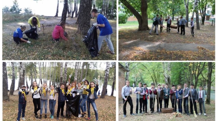 В чебоксарских школах продолжаются экологические субботники