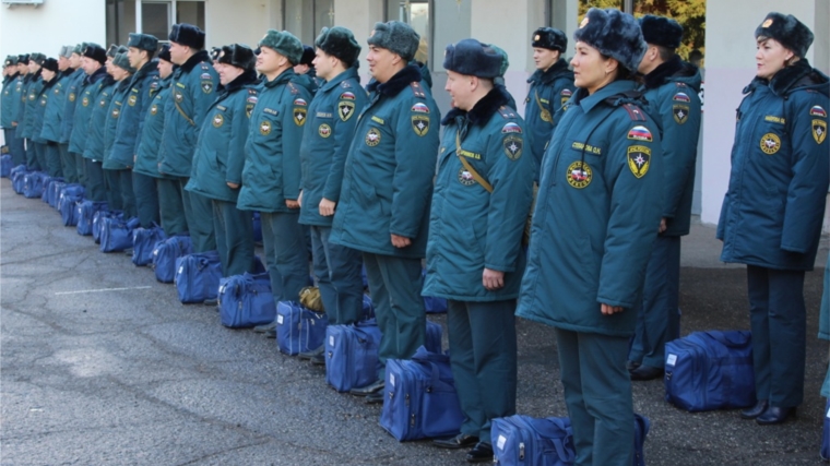 В Главном управлении МЧС России по Чувашии состоялся строевой смотр личного состава