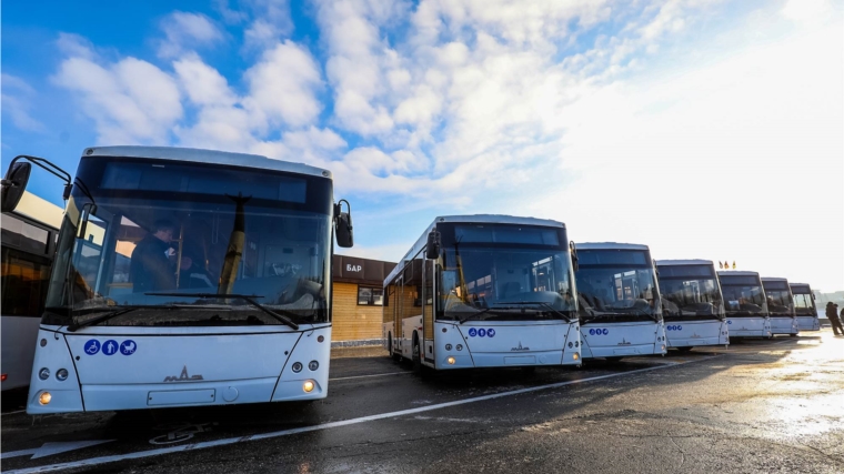 В Чебоксары прибыли 10 автобусов марки МАЗ в рамках расширения сотрудничества с Республикой Беларусь
