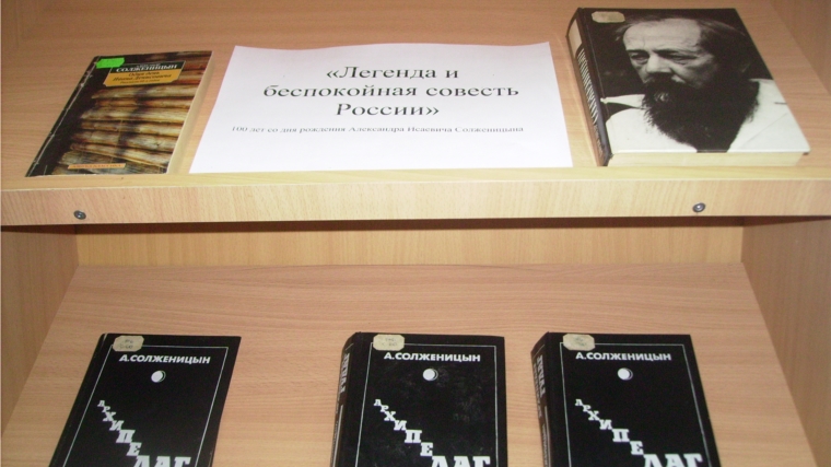 Книжная выставка «Легенда и беспокойная совесть России» в Нижнекумашкинской сельской библиотеке