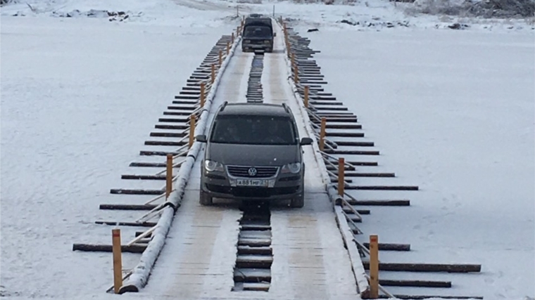 КУ "Чувашупрдор": в Чувашии открыта автомобильная ледовая переправа через реку Сура