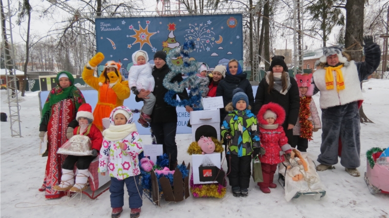 В Ленинском районе состоялся конкурс креативных санок