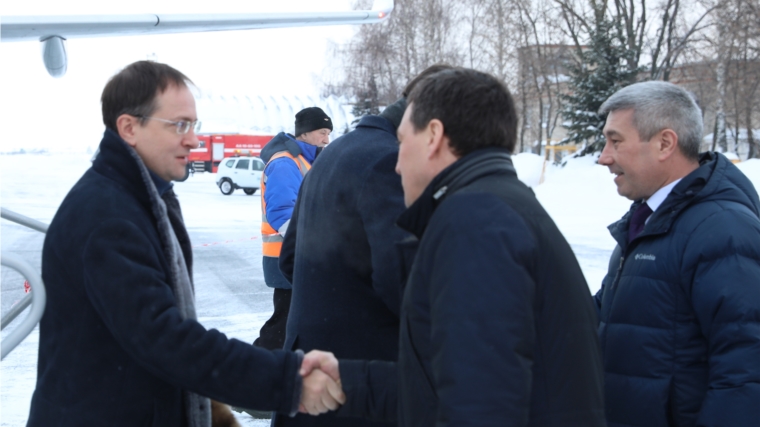 Министр культуры Российской Федерации Владимир Мединский прибыл в Чувашию