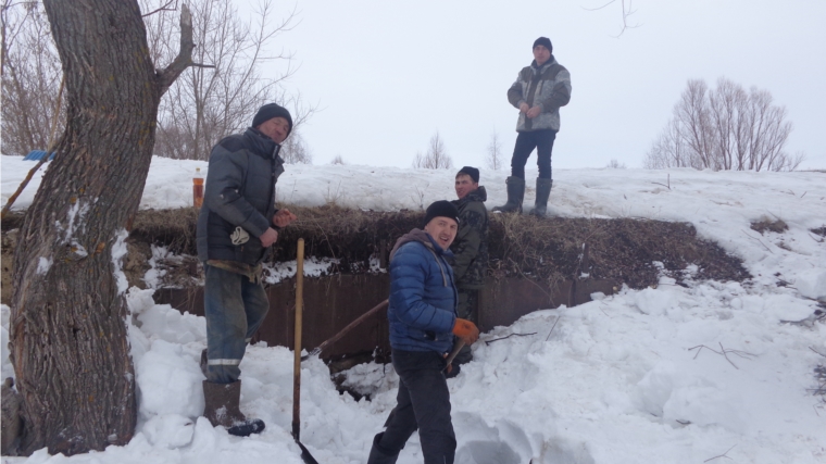 На территории Шумшевашского сельского поселения проводятся противопаводковые мероприятия