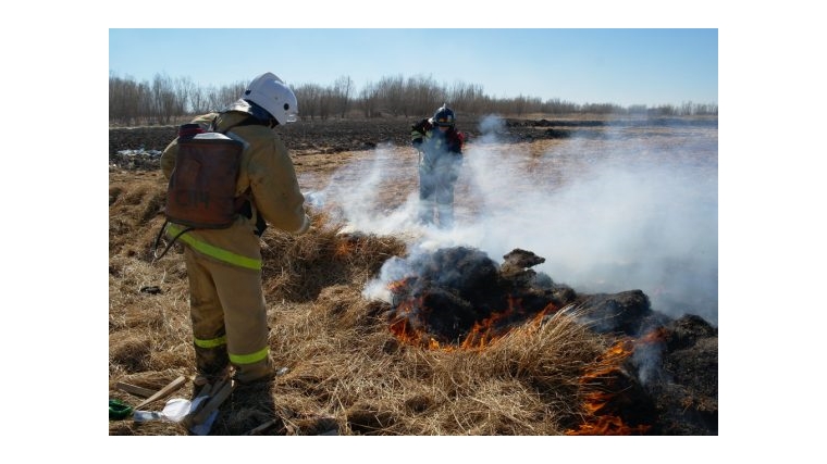 Сотрудники МЧС предупреждают граждан о запрете сжигания сухой травы