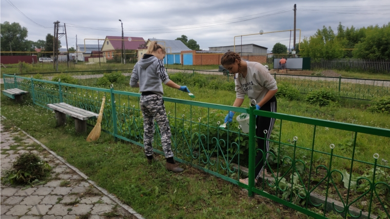Ведутся работы по благоустройству села Климово
