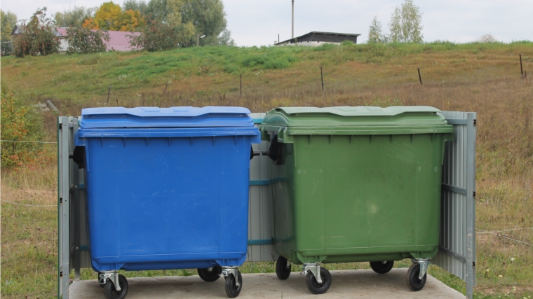 В Красночетайском сельском поселении установлены новые евроконтейнеры для сбора мусора