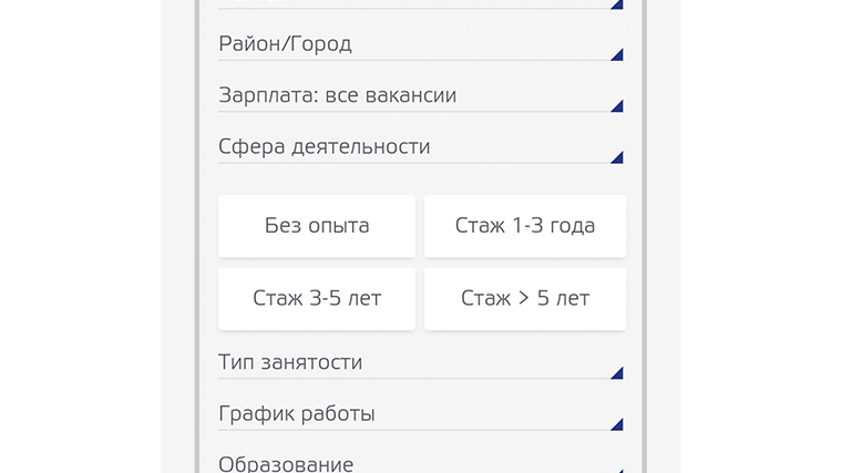 Мобильное приложение " Работа в России"