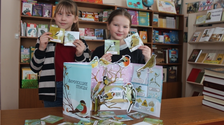 В Шатьмапосинской библиотеке читатели с библиотекарем изготовили лепбук «Зимующие птицы»