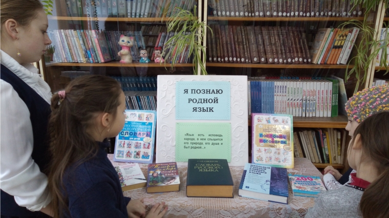 "Я познаю родной язык" беседа у книжной выставки в Ряпинской сельской библиотеке