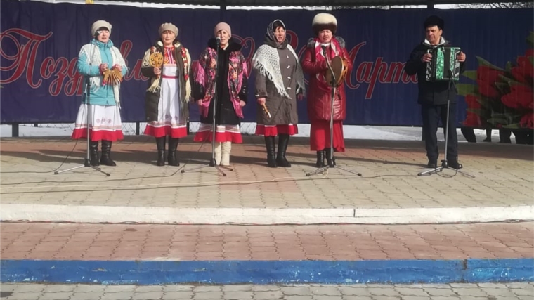 Фольклорный коллектив "Кавален" принял участие на районном празднике "Проводы зимы"