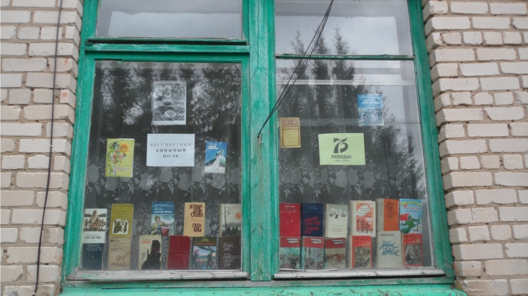 Игорварская сельская библиотека оформила выставку книг «Бессмертный книжный полк»