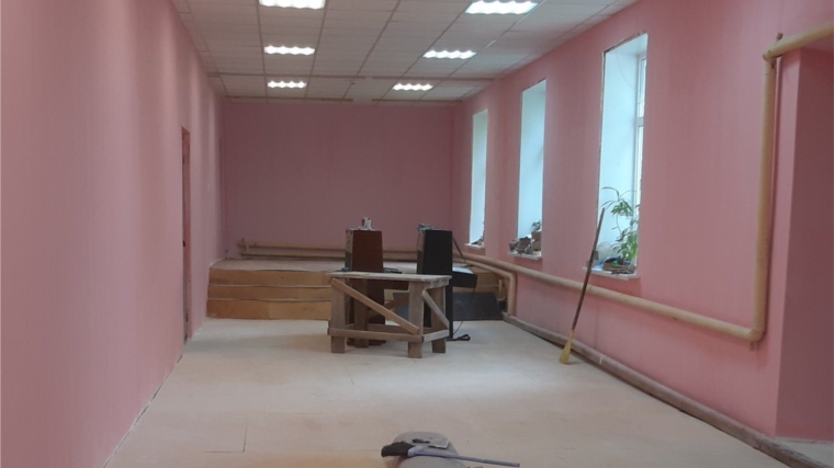 В Большеалгашинском сельском клубе ведутся ремонтные работы