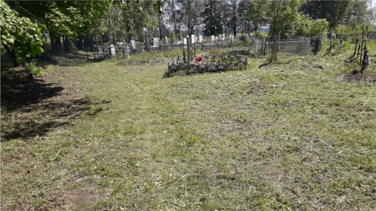 В Ершипосинском сельском поселении прошел субботник на кладбище деревни Хора-Сирма