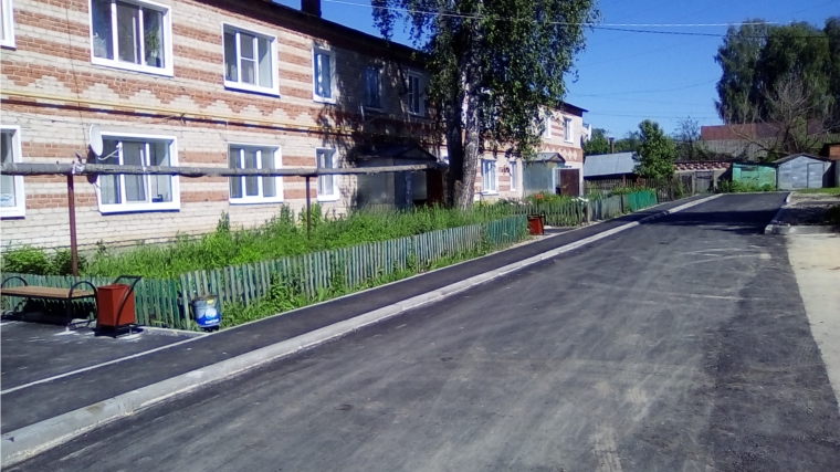 Завершены работы по благоустройству придомовой территории по ул. Крупская 13а и проезда по ул. Комсомольская д.6