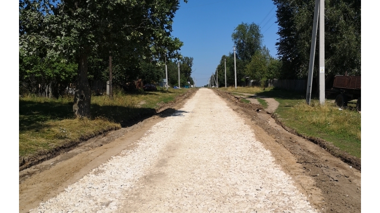 Закончился ремонт дороги в п. Красный Октябрь