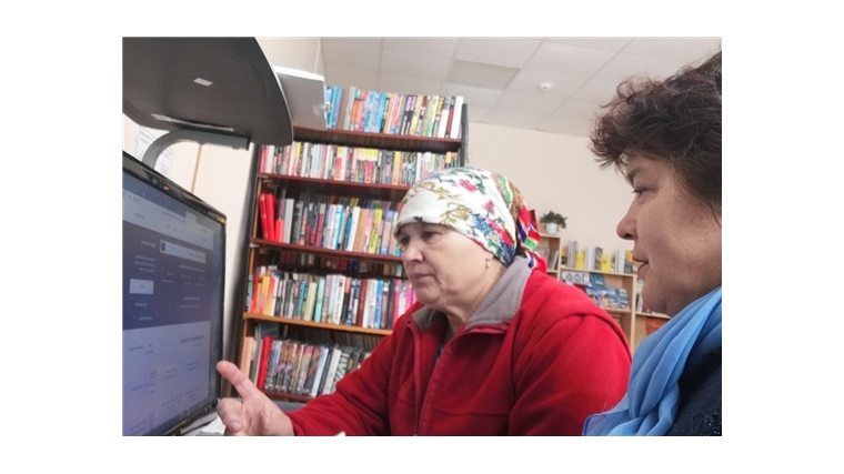 В Шоршелской сельской библиотеке был проведён урок компьютерной грамотности «Электронное правительство. Портал государственных услуг»