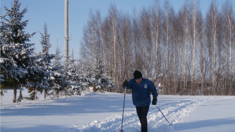 Прогулка в зимний парк на лыжах