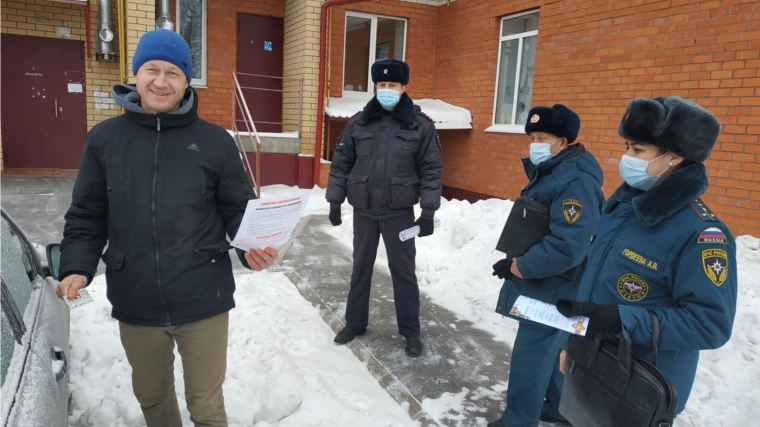 Прошел рейд по профилактике пожарной безопасности в селе Аликово