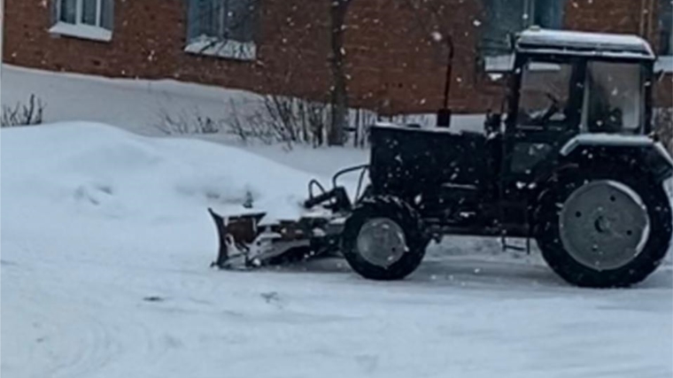 Уборка дорог от снега в Опытном сельском поселении