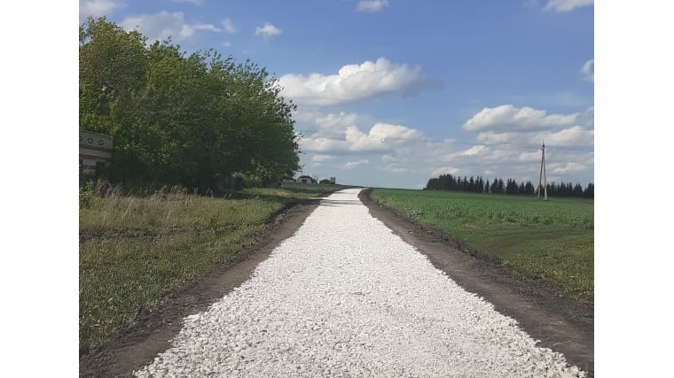 В деревне Новое Изамбаево закончен ремонт дороги по программе инициативного бюджетирования