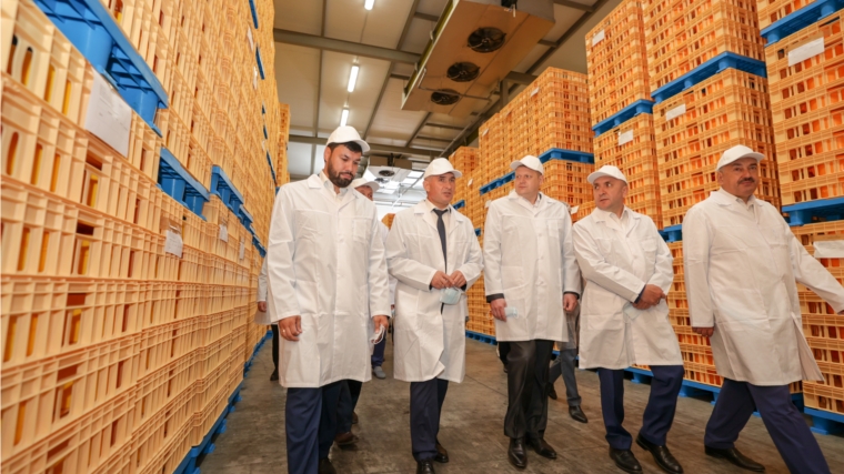 Олег Николаев открыл новое сырное производство в Ибресинском районе