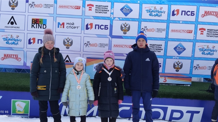 Спортсмены Ибресинского района на Этапе Кубка России и Всероссийских соревнованиях по зимнему триатлону.