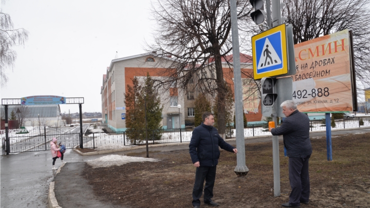 Новый светофор заработает у школы в Батырево