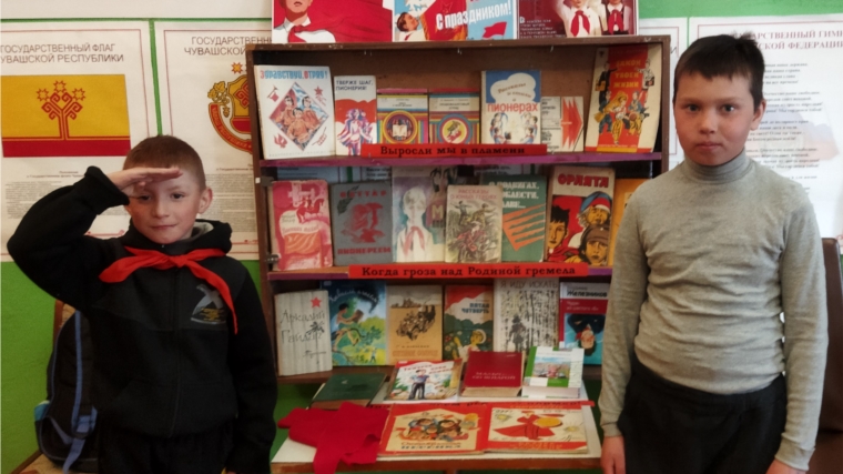 В Тойгильдинской сельской библиотеке открылась книжная выставка "День пионерии"