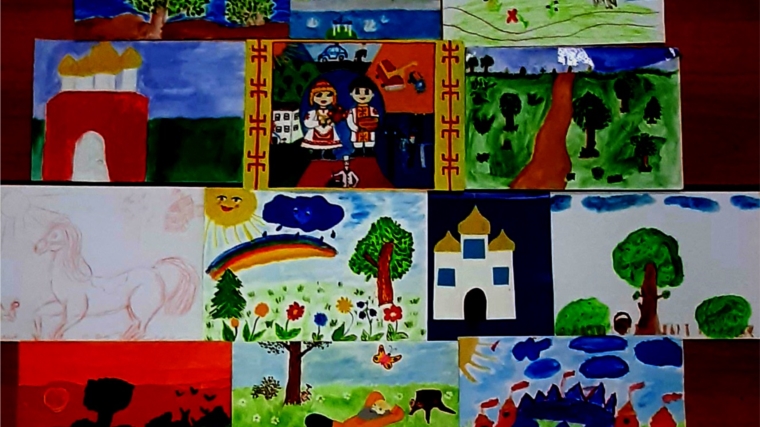 Выставка детских рисунков "Рисуем мы свой край любимый, его традиции и быт"