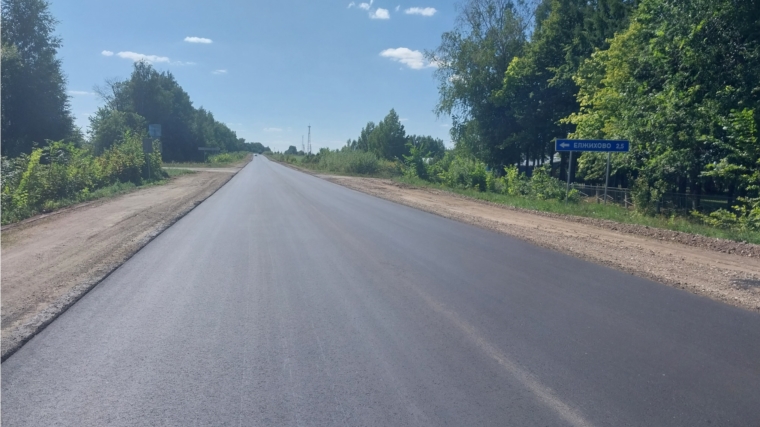 В Моргаушском округе завершены ремонтные работы на участке автомобильной дороги "Сура"