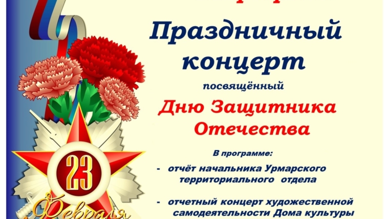 Праздничный концерт, посвящённый Дню защитника Отечества"