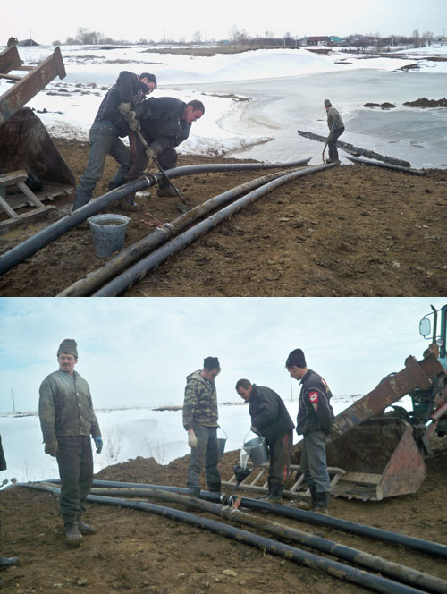 08:15_Новости поселений: чтобы спасти пруд, установлены  сифоны для пропуска  паводковых вод