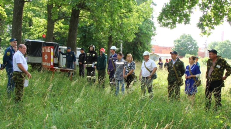В Чебоксарском районе прошли командно-штабные учения спасателей
