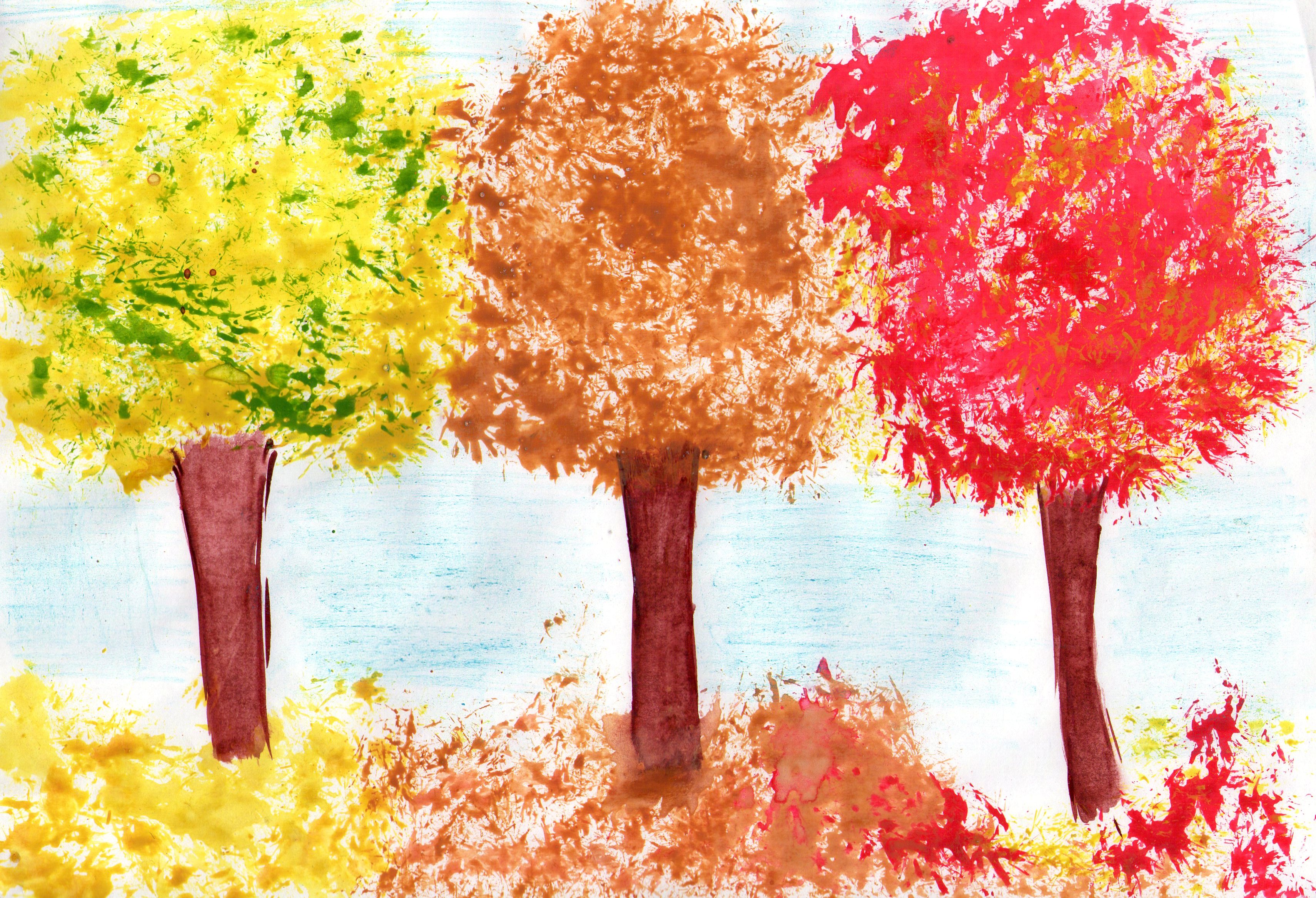Осень красками для детей