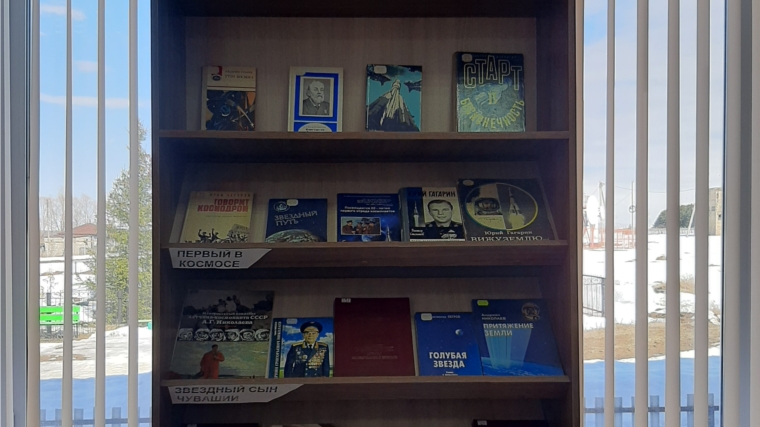 Книжная выставка «Космос – дорога без конца» в Нижнекумашкинской сельской библиотеке