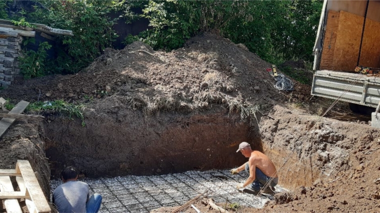 В селе Яншихово-Норваши начаты подготовительные работы для установки новой водонапорной башни