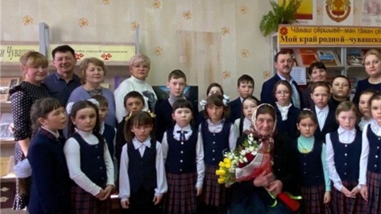 Встреча учащихся Тюмеревской школы с ветераном педагогического труда