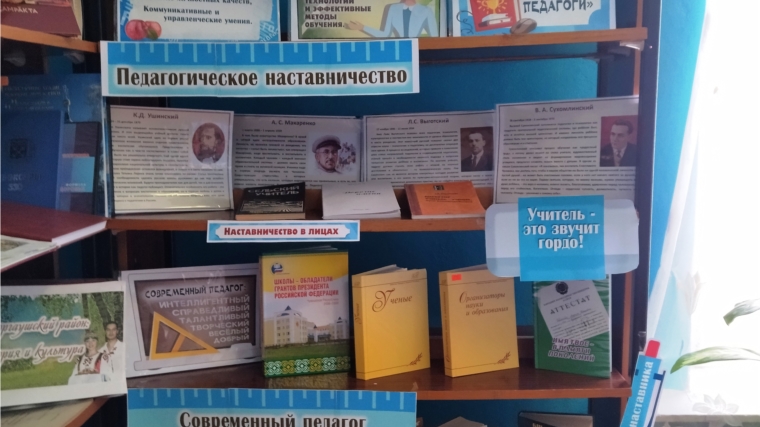 В Юнгинской сельской библиотеке организована книжно-иллюстративная выставка «Год педагога и наставника».