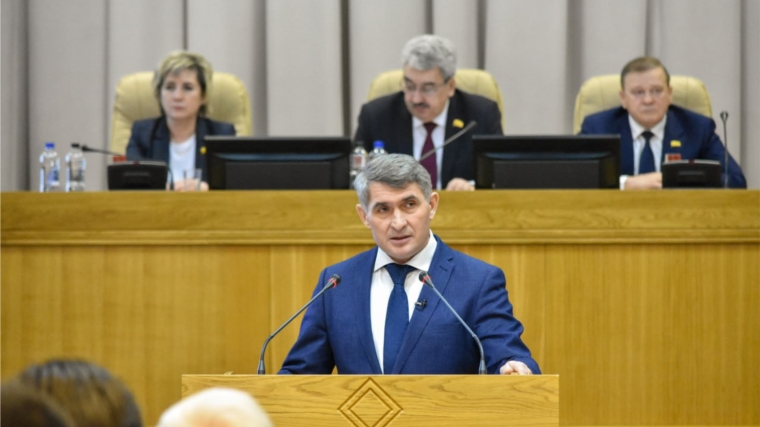 Олег Николаев выступил с Отчетом о деятельности Кабинета Министров Чувашии за 2022 год