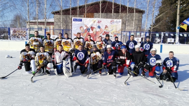 23 февраля турнир по хоккею с шайбой в д. Сыбайкасы