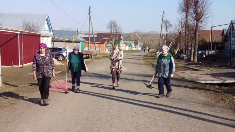 Весенняя экологическая очистка деревень Большечакинского ТО
