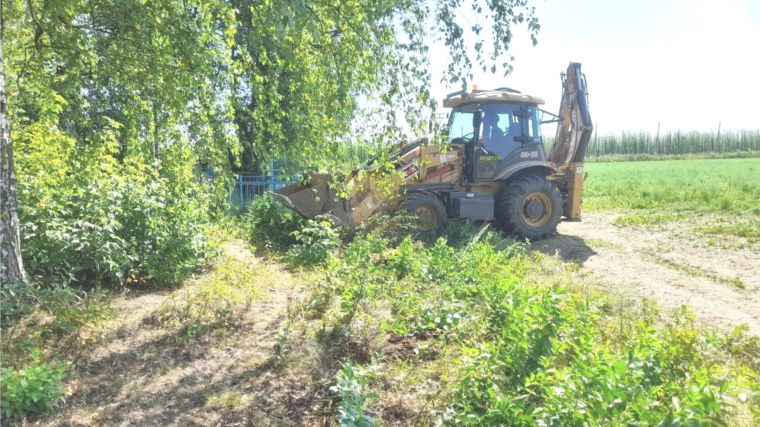 Начались работы по обустройству ограды кладбища в дер. Новое Муратово Тегешевского сельского поселения