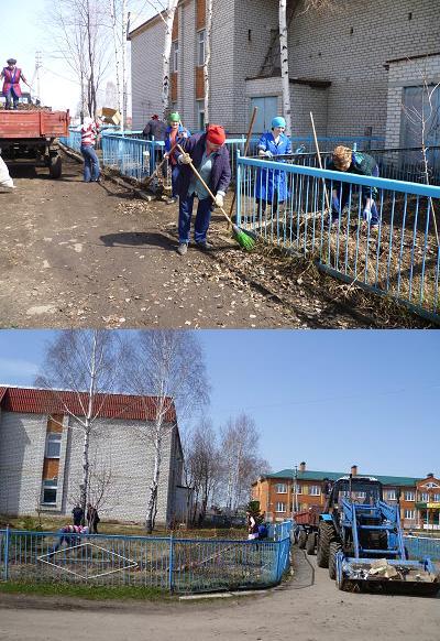 На территории Чичканского сельского поселения прошел массовый экологический субботник