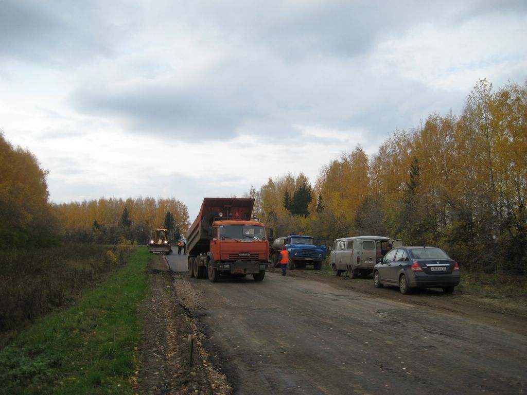 10:45. Строительство и ремонт автомобильных дорог в Моргаушском районе продолжаются