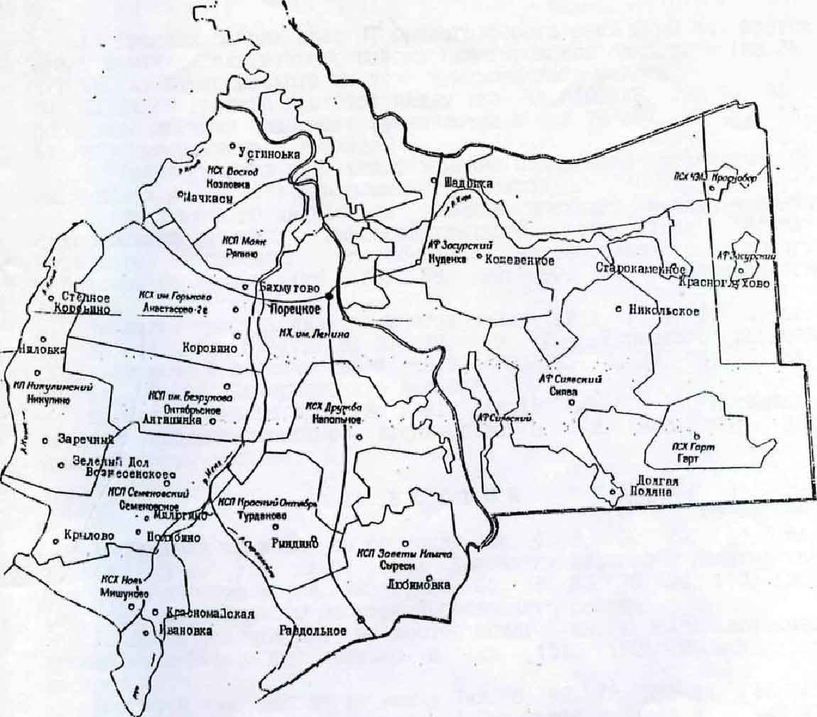 Карта порецкого района с деревнями